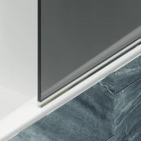 Шторка на ванну Maybahglass MGV-649-3 40 см, профиль золото, стекло графит матовое