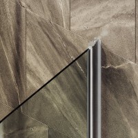 Шторка на ванну Maybahglass MGV-782-5 70x140, профиль матовый хром, стекло прозрачное
