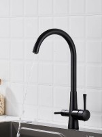 Смеситель для кухни с подключением фильтра Shevanik S428H, черный Смеситель для кухни с подключением фильтра Shevanik S428H, черный