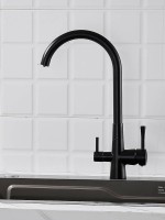 Смеситель для кухни с подключением фильтра Shevanik S428H, черный Смеситель для кухни с подключением фильтра Shevanik S428H, черный