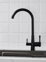 Смеситель для кухни с подключением фильтра Shevanik S428H, черный