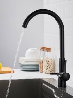 Смеситель для кухни с подключением фильтра Shevanik S428H, черный Смеситель для кухни с подключением фильтра Shevanik S428H, черный