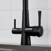 Смеситель для кухни с подключением фильтра Shevanik S428H, черный Смеситель для кухни с подключением фильтра Shevanik S428H, черный