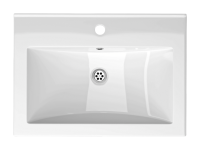 Тумба с раковиной Belux Киото Н 60 напольная, 2 ящика, белая