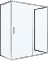 Душевой уголок Kubele DE019 R2U-CLN-CH 120х100 см, профиль хром