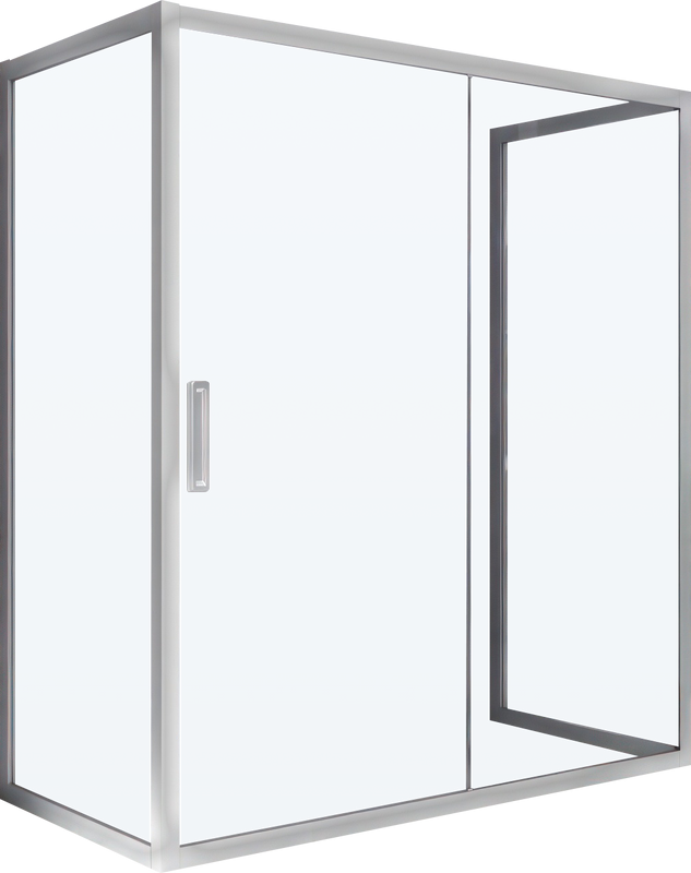 Душевой уголок Kubele DE019 R2U-CLN-CH 120х100 см, профиль хром