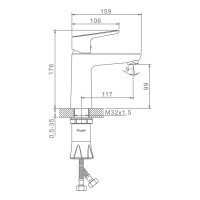 Смеситель для раковины Raglo R31.10, хром Смеситель для раковины Raglo R31.10, хром