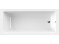 Акриловая ванна Cezares Plane Solo Mini 170x80 см, пристенная, белая, с каркасом