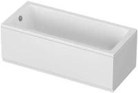Акриловая ванна Cezares Plane Solo Mini 170x80 см, пристенная, белая, с каркасом