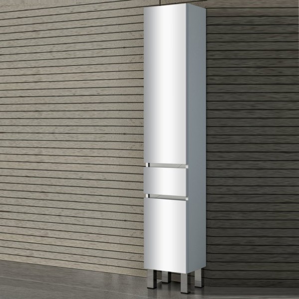 Шкаф пенал для ванной Sanvit Кубэ -3 белый глянец