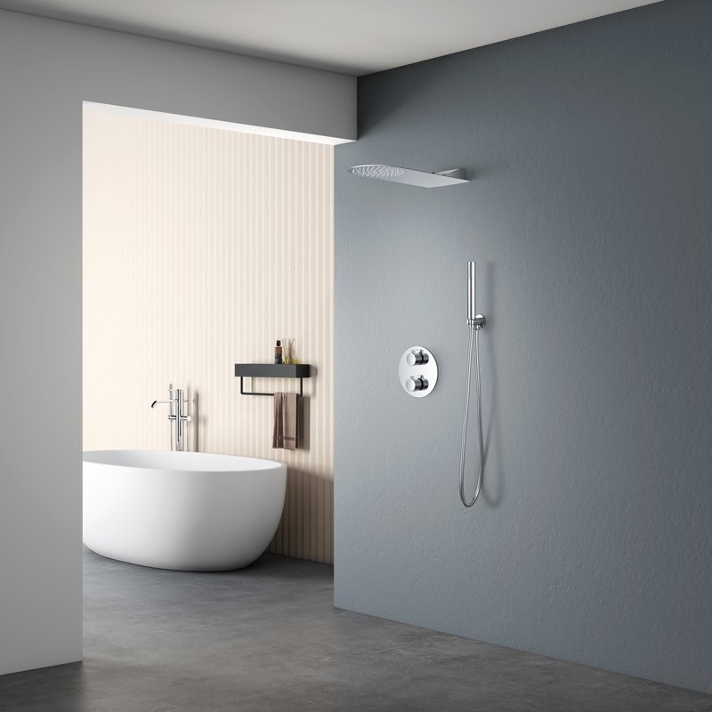 Душевой комплект SantiLine SL-9015 хром, С ВНУТРЕННЕЙ ЧАСТЬЮ