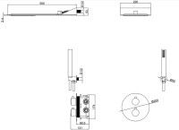 Душевой комплект SantiLine SL-9015 хром, С ВНУТРЕННЕЙ ЧАСТЬЮ