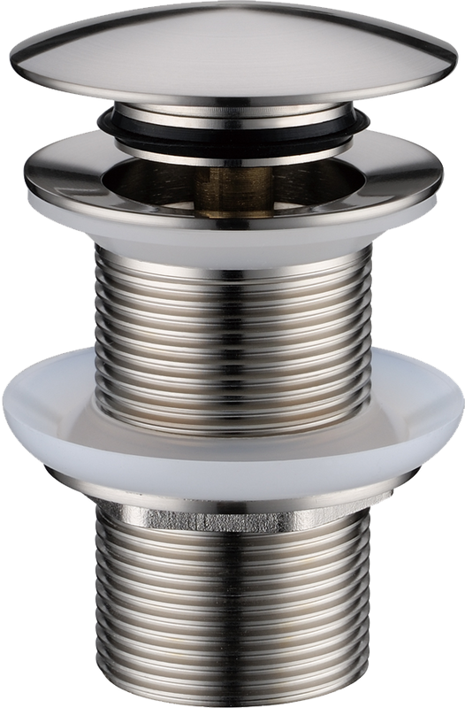 Донный клапан для раковины Boheme 612-NB без перелива, nickel brush