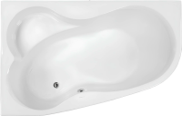 Акриловая ванна Vagnerplast Melite L 160x105 см, угловая, левая, пристенная, белая, асимметричная, с каркасом, с сиденьем
