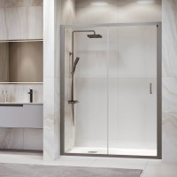 Душевая дверь в нишу RGW Passage PA-14 Gr 150 см, профиль серый, стекло прозрачное