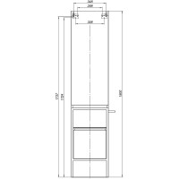 Шкаф пенал для ванной Allen Brau Priority 40 L антрацит матовый