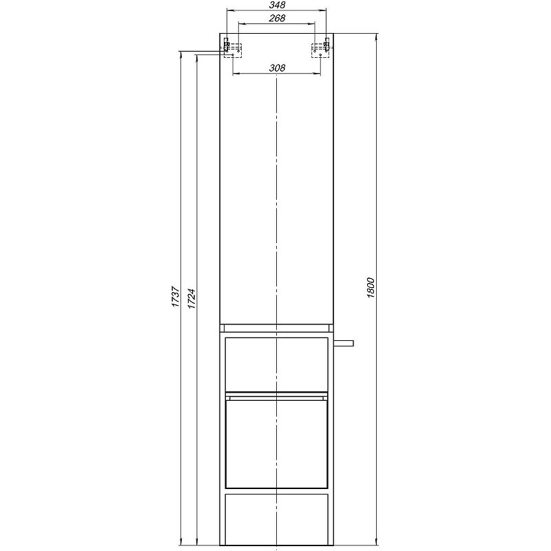 Шкаф пенал для ванной Allen Brau Priority 40 L антрацит матовый