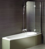 Акриловая ванна Riho Delta L 160x80 см, угловая, левая, пристенная, белая, пятиугольная, на ножках, со сливом-переливом