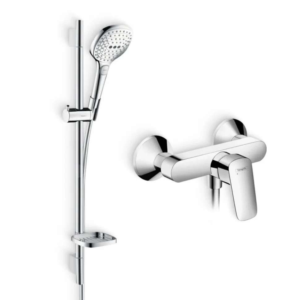 Душевой комплект Смеситель для душа Hansgrohe Logis 71600000 + Гарнитур Raindance Select E 120 26620000