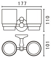 Стакан Art&Max Antic Crystal AM-E-2688SJ-Br двойной
