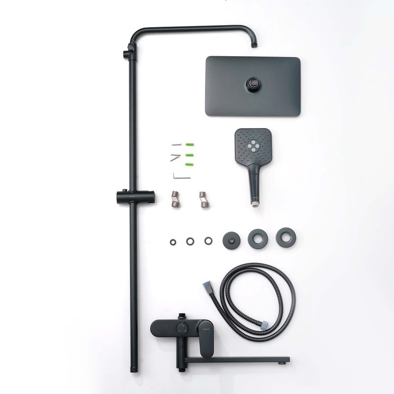 Душевая стойка AQUATEK Ника AQ2840MB черный матовый