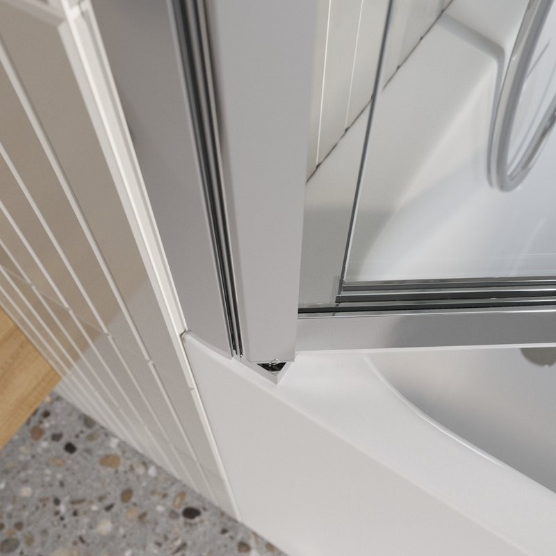 Шторка на ванну BelBagno Luce VF-11-90/145-C-Cr профиль хром, стекло прозрачное