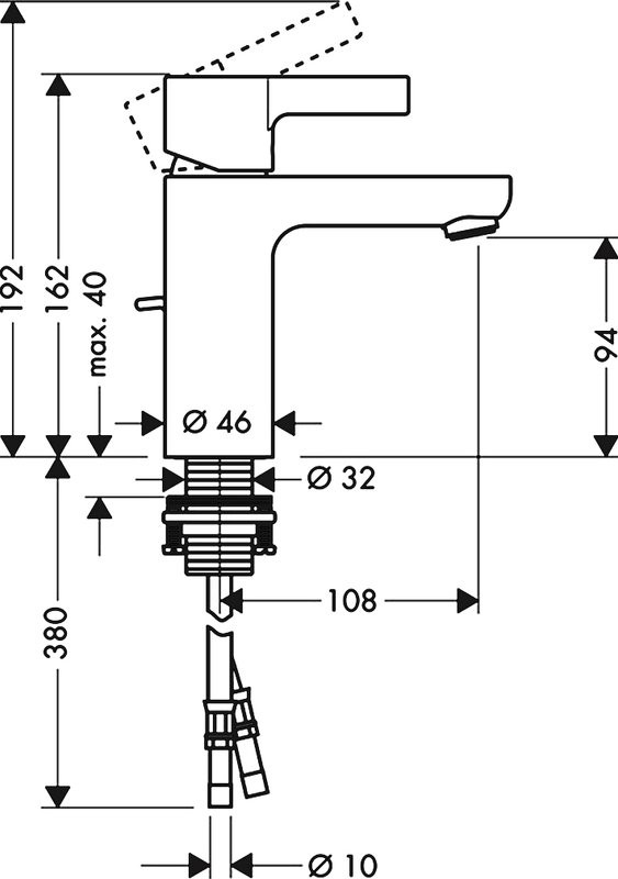 Смеситель для раковины Hansgrohe Metris S 31060000