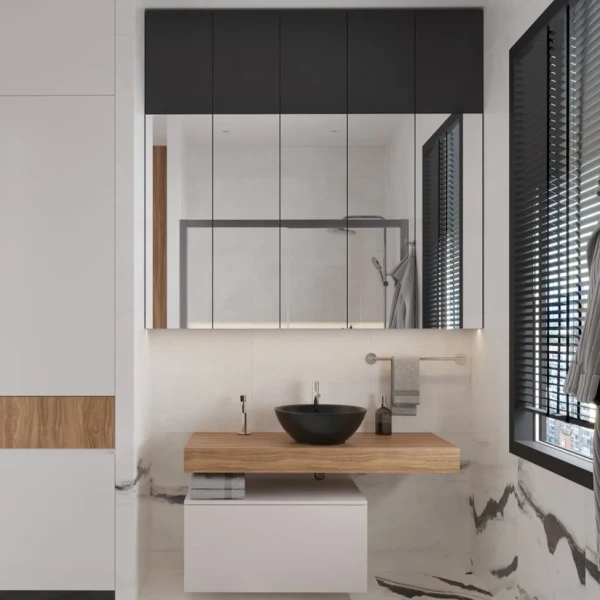 Мебель для ванной комнаты VitrA Ольборг 80: столешница 120, без отверстий, дуб французский +  тумба 80