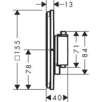 Термостатический смеситель встраиваемый Hansgrohe ShowerSelect Comfort Q 15583000 хром