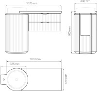 Тумба под раковину со столешницей STWORKI Lotus 107 white