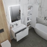 Мебель для ванной комнаты Grossman Блисс 80 матовая белая