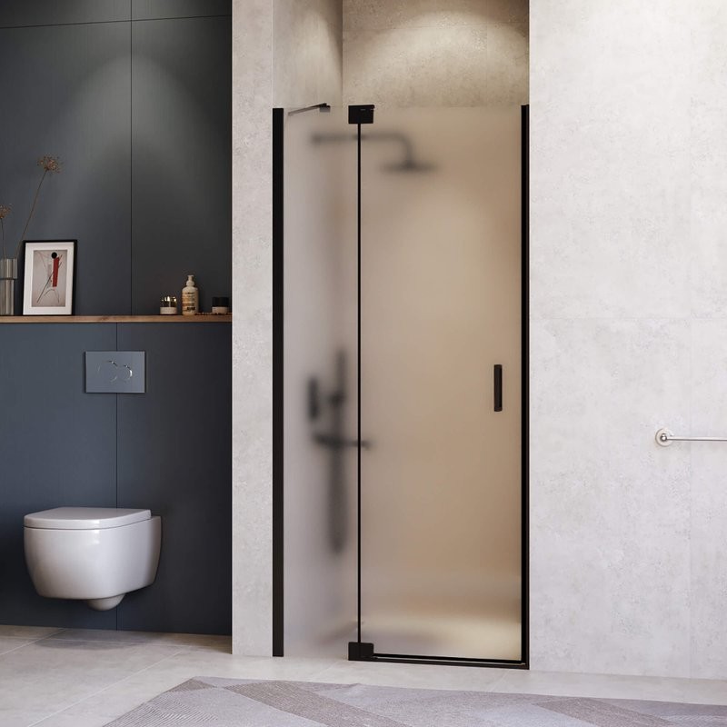 Душевая дверь в нишу RGW Hotel HO-014-B 900х2000 профиль черный, стекло матовое