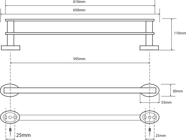 Полотенцедержатель Bemeta Oval 118404051