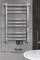 Полотенцесушитель электрический Indigo Line Trinity LСLTE80-50PRt с полкой, серебристый