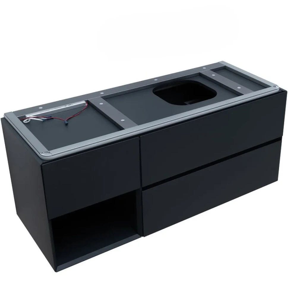 Тумба под раковину Allen Brau Infinity 120 R, подвесная, антрацит матовый