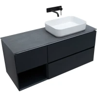 Тумба под раковину Allen Brau Infinity 120 R, подвесная, антрацит матовый
