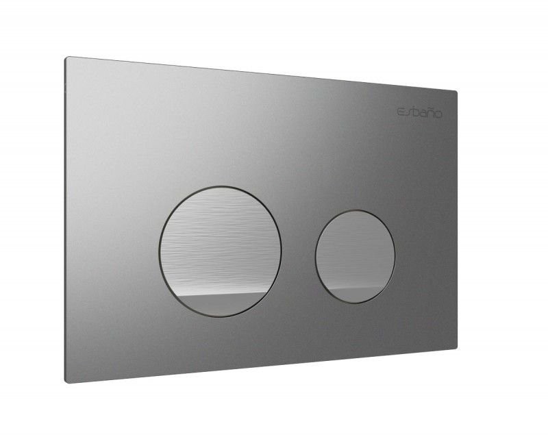 Кнопка смыва для унитаза Esbano ESINSLIM37GM АБС-пластик, цвет матовая оружейная сталь