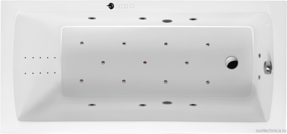 Акриловая ванна Excellent Aquaria Ultra Nano 140x70 см, встраиваемая, с гидромассажем, белая, с каркасом, со сливом-переливом