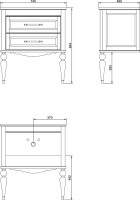 Мебель для ванной комнаты ValenHouse Эстетика 80, зеленая, подвесная, ручки хром
