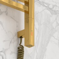 Полотенцесушитель электрический Сунержа Модус 3.1 03-5901-8050 90x55 см, подключение справа, золото, лесенка