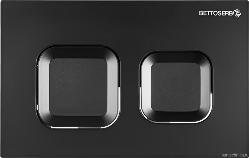 Кнопка смыва для унитаза BETTOSERB Smart 40006471 пластик, цвет матовый черный