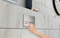 Система инсталляции для унитазов Berges Novum 040253 с кнопкой смыва, хром глянец