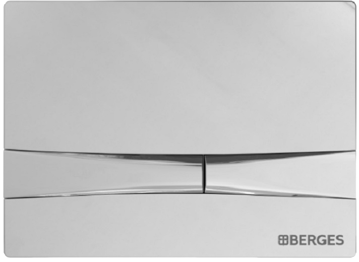 Система инсталляции для унитазов Berges Novum 040253 с кнопкой смыва, хром глянец