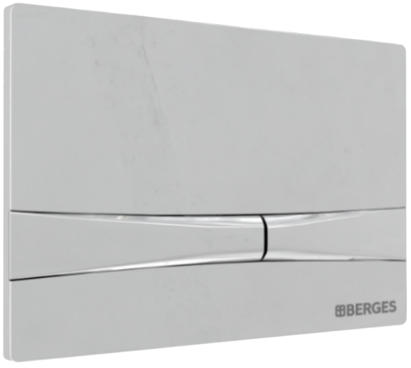 Система инсталляции для унитазов Berges Novum 040253 с кнопкой смыва, хром глянец