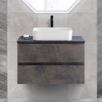 Тумба с раковиной Cezares Molveno 46 80 ossido, со столешницей