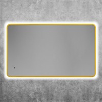 Зеркало Art&Max Siena S 60х100 золото, с LED-подсветкой, 6000К