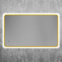 Зеркало Art&Max Siena S 60х100 золото, с LED-подсветкой, 6000К
