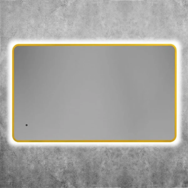 Зеркало Art&Max Siena S 60х100 золото, с LED-подсветкой, 6000К