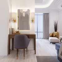 Зеркало Art&Max Siena S 60х100 золото, с LED-подсветкой, 6000К