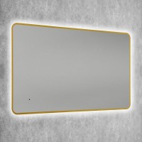 Зеркало Art&Max Siena S 60х100 золото, с LED-подсветкой, 6000К